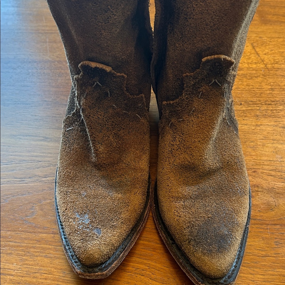 LIBERTY Black Rustic Brown Ankle Booties - Picture 4 of 11